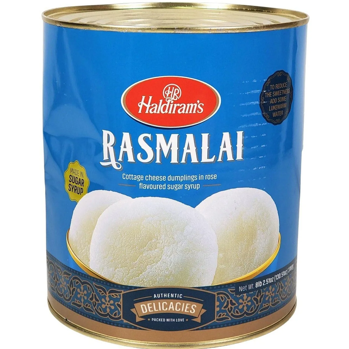 Haldirams Rasmalai 3.7kg — UNIT