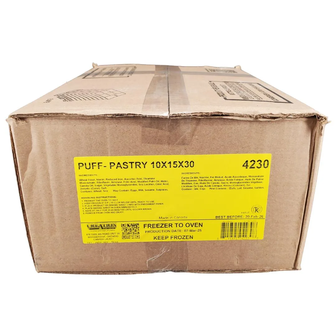 Puff Pastry sheet 10X15X30 — FRO622