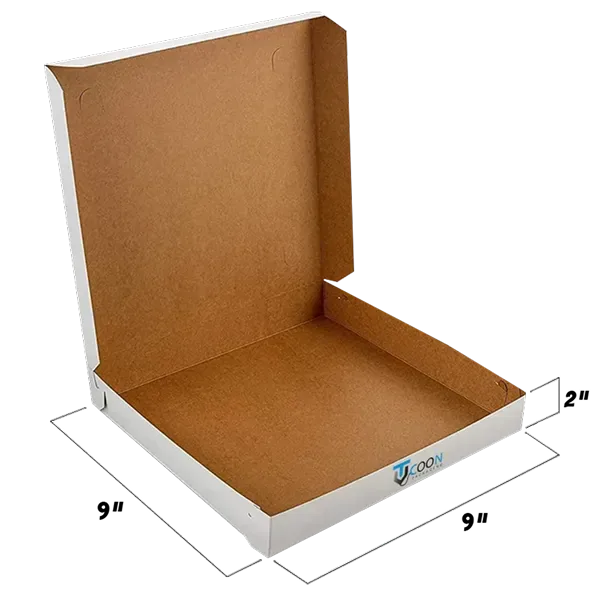 Pizza Boxes 9x9x2 — White 50pcs/pack